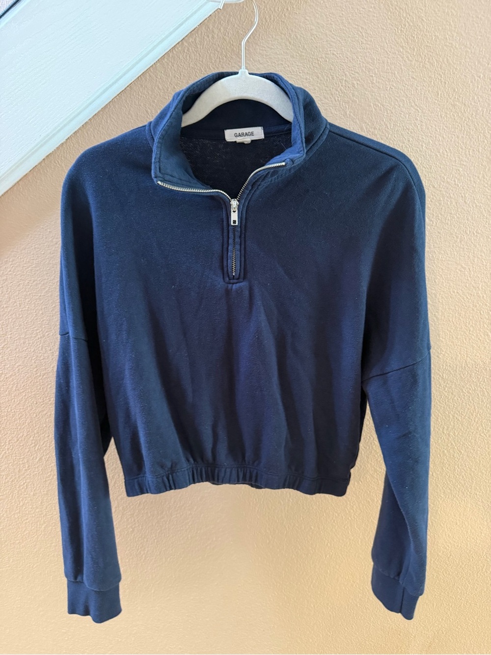 Garage Women's Navy Half-Zip Turtleneck Pullover